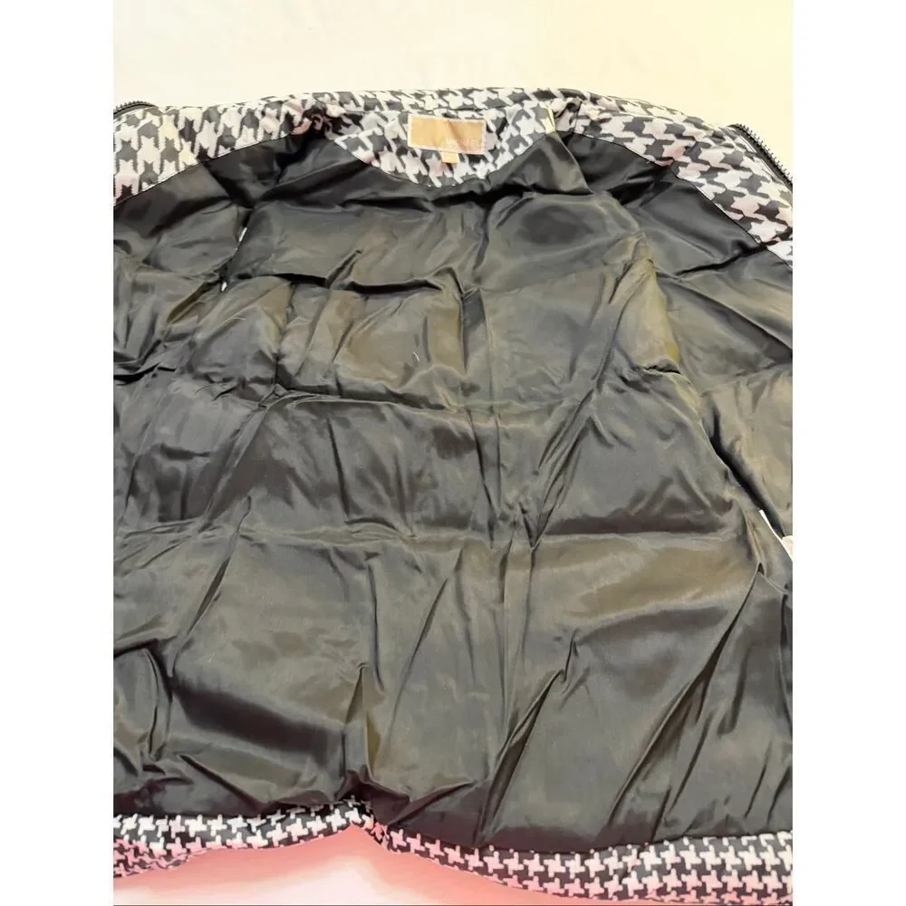 Michael Kors Houndstooth Puffer Vest Women’s Size XS